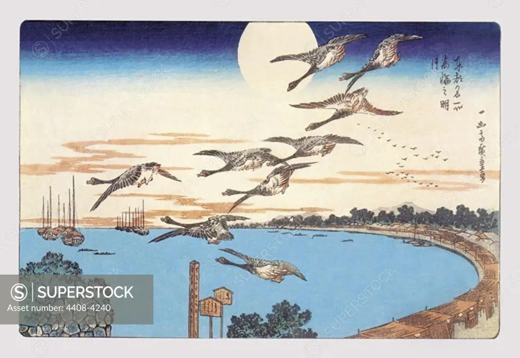 Harvest Moon, Japanese Prints - Hiroshige
