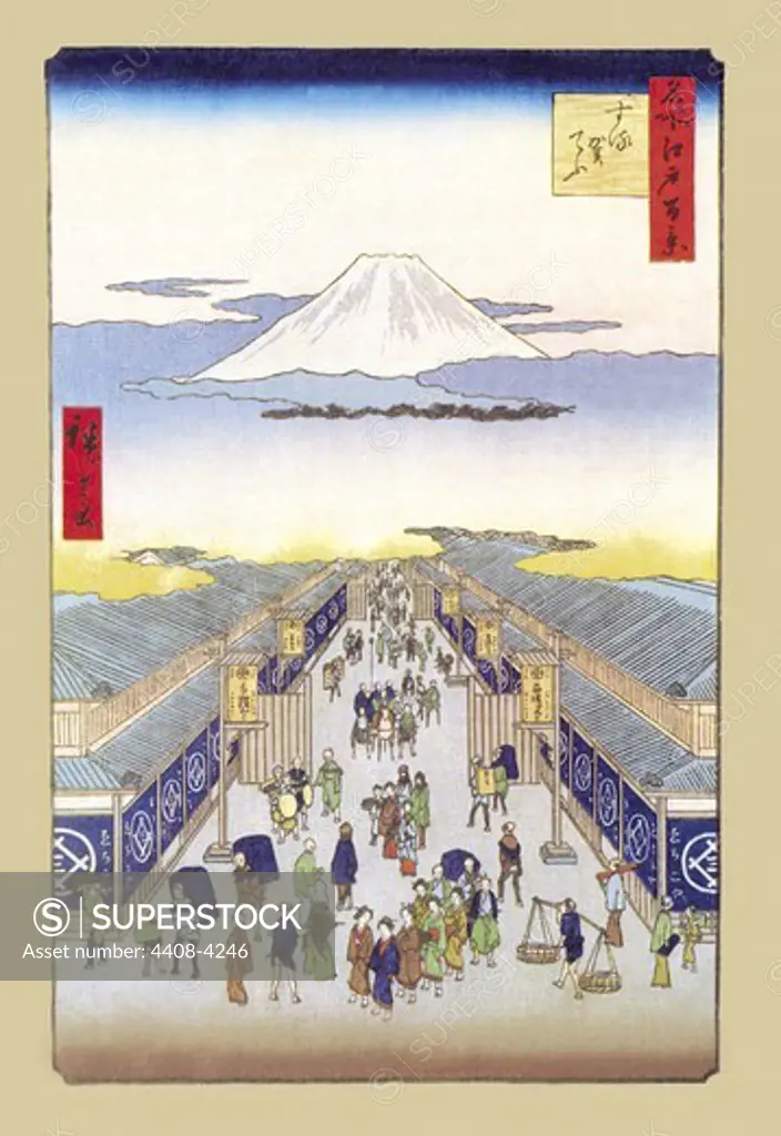 Merchants, Japanese Prints - Hiroshige