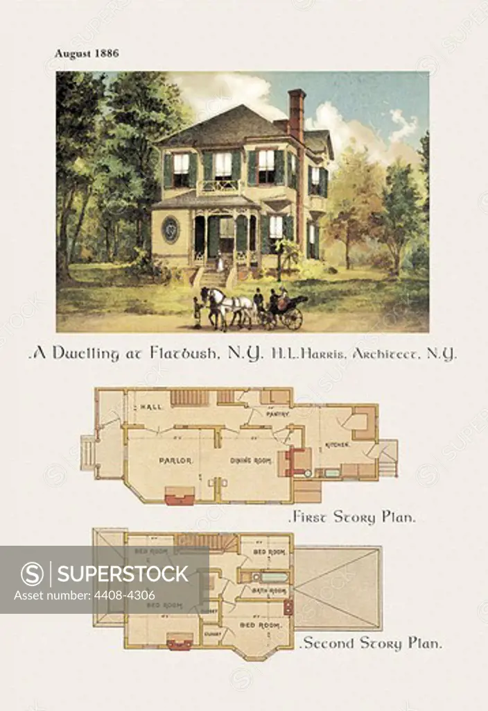 Dwelling at Flatbush, New York, Victorian Residences