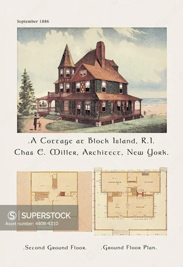 Cottage at Block Island, Rhode Island, Victorian Residences