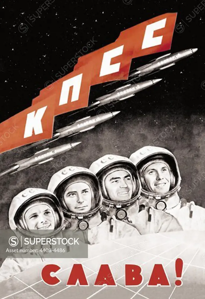 Glory to the Russian Cosmonauts, USSR - Bolshevik & Soviet