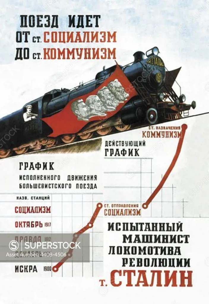 Train Is Moving from the Socialist Station, USSR - Bolshevik & Soviet