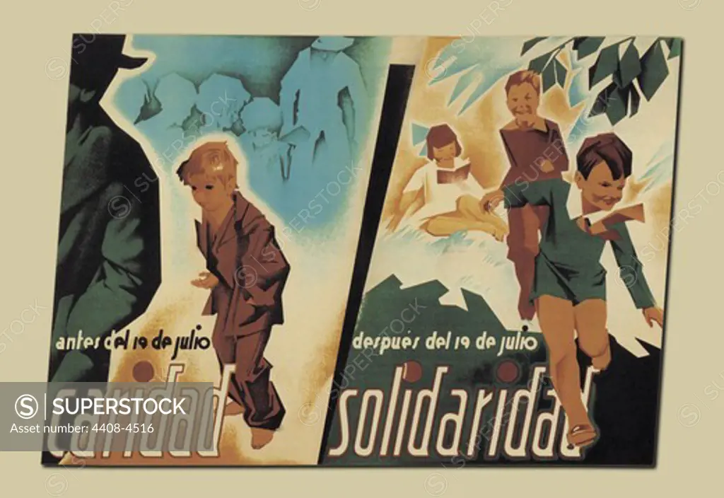 Before July 19, Charity - After July 19, Solidarity, Spanish Civil War