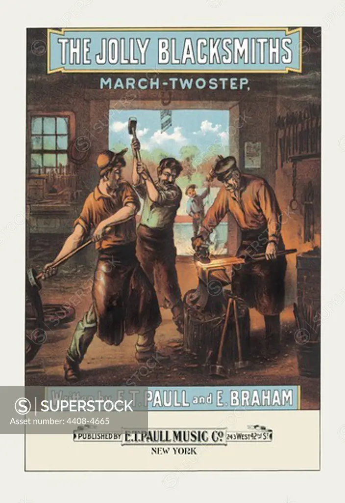 Jolly Blacksmiths: March Two-Step, Sheet Music - E. T. Paul