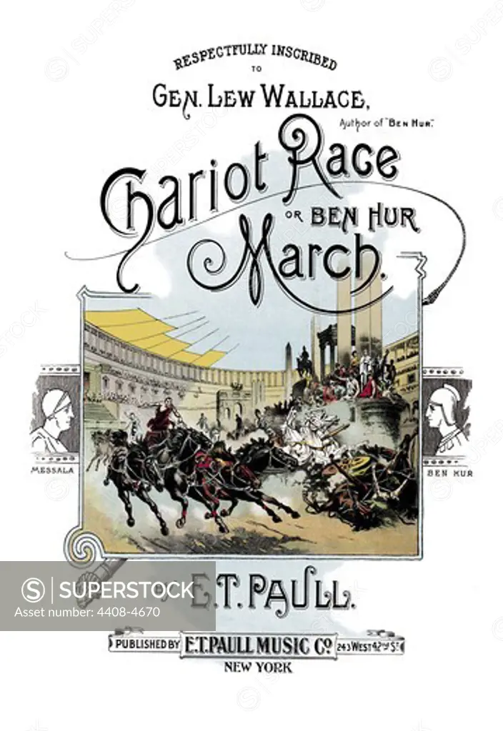 Chariot Race or Ben Hur March, Sheet Music - E. T. Paul