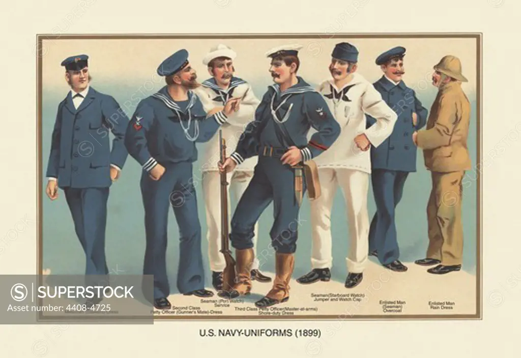 U.S. Navy Uniforms 1899 #2, U.S. Navy 1776 - 1899