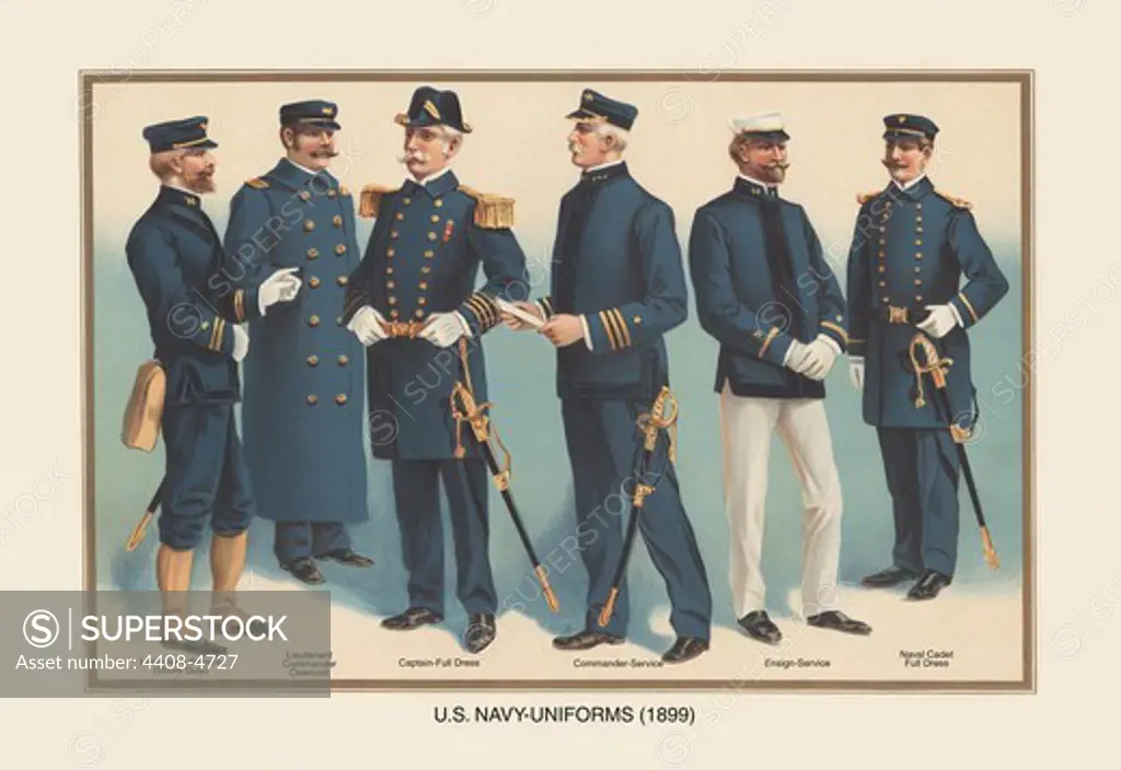 U.S. Navy Uniforms 1899 #1, U.S. Navy 1776 - 1899