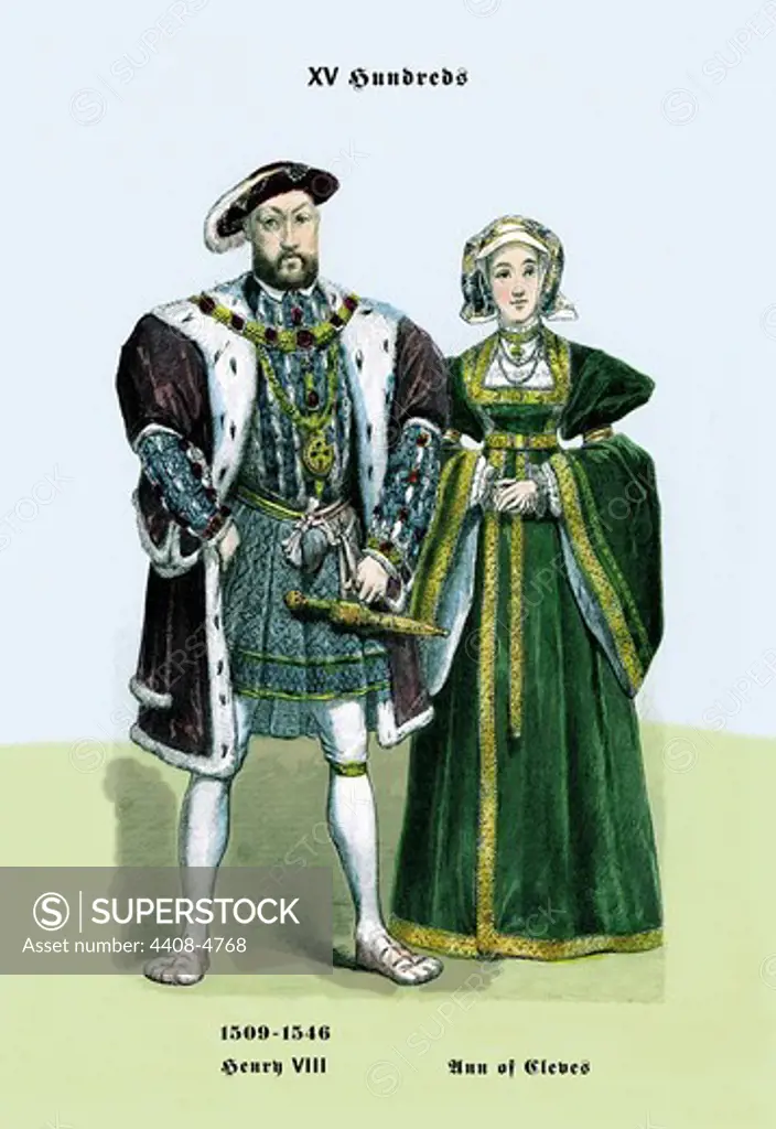Henry VIII and Ann of Cleeves, Court Costumes 400 - 800 CE