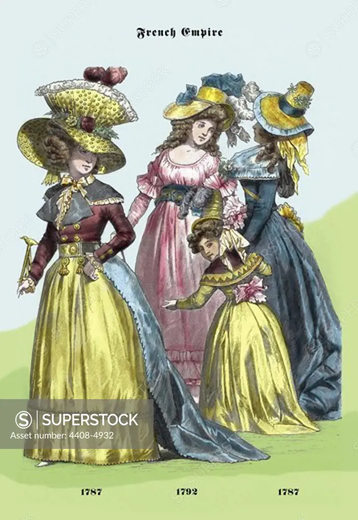 French Empire Dresses, 18th Century, Exotic Costumes from Antiquity to 1800