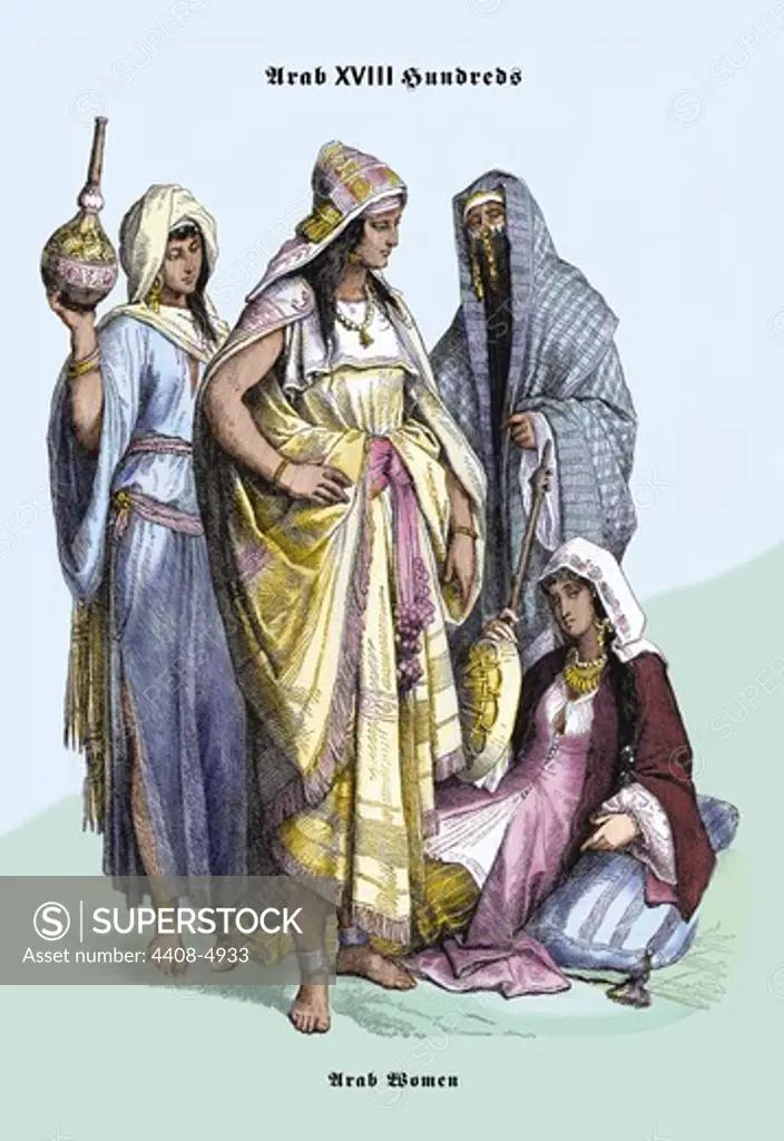 Arab Women, 19th Century, Exotic Costumes from Antiquity to 1800