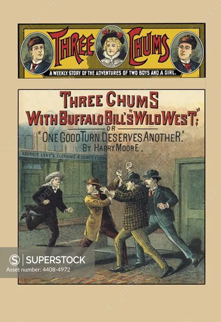 Three Chums: Buffalo Bill's ""Wild West"", or One Good Turn. . ., Victorian Children's Literature - Three Chums