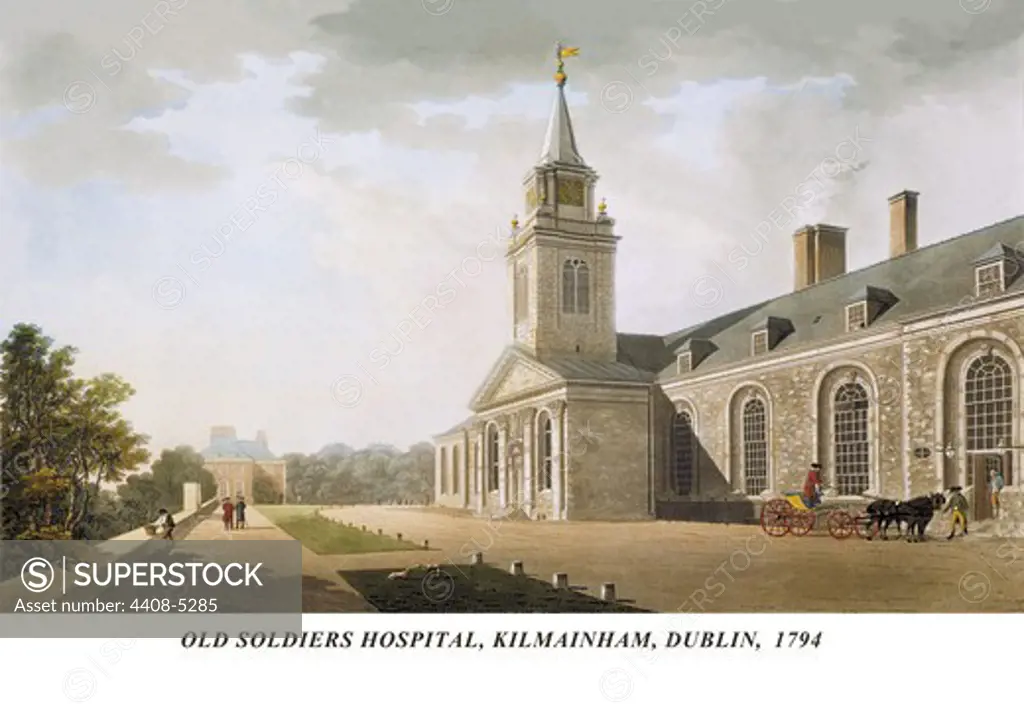 Old Soldiers Hospital, Kilmainham, Dublin, 1794, James Malton