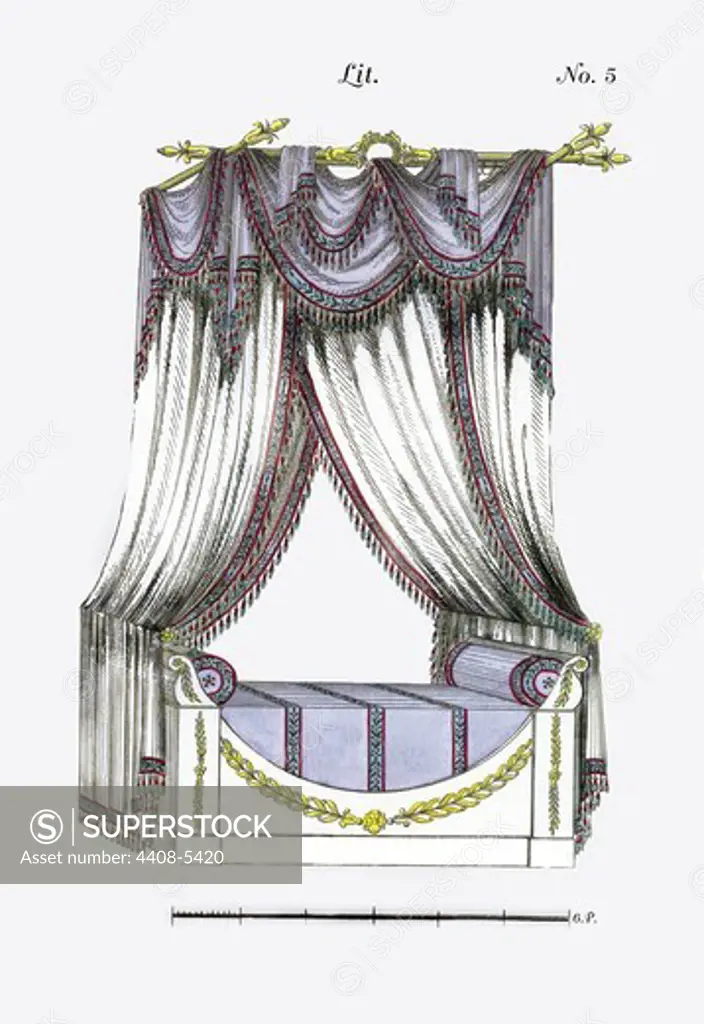 French Empire Bed No. 5, Interior Design - French Empire Beds