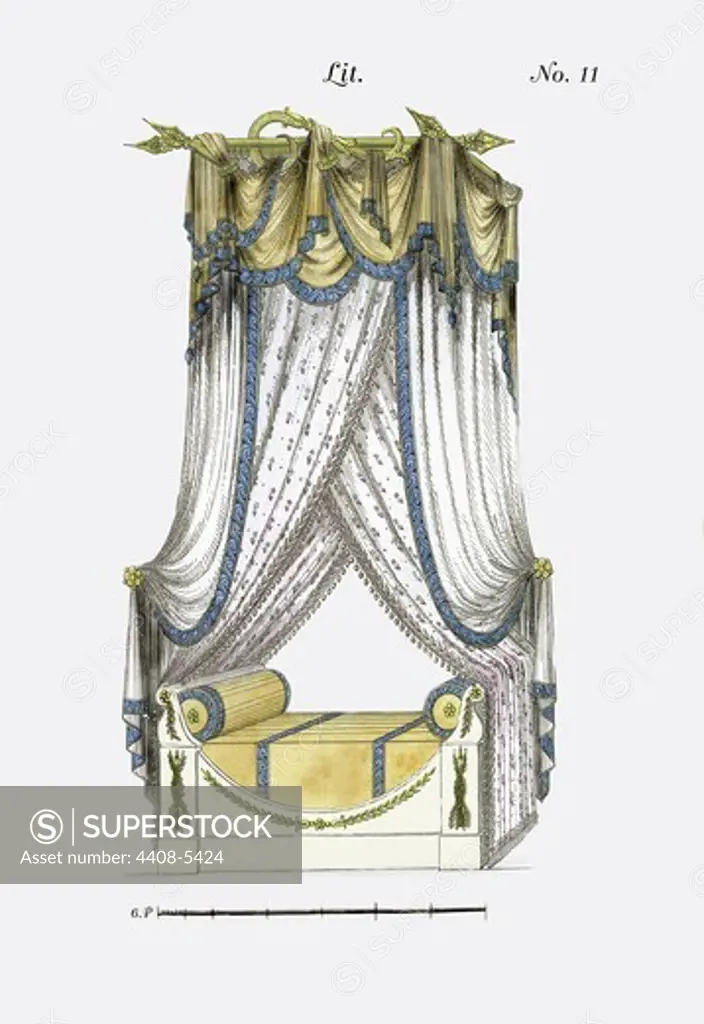 French Empire Bed No. 11, Interior Design - French Empire Beds