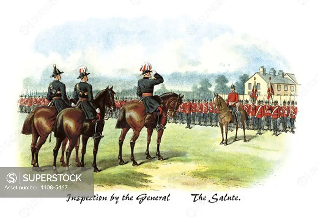 Inspection by the General: The Salute, British Army Life