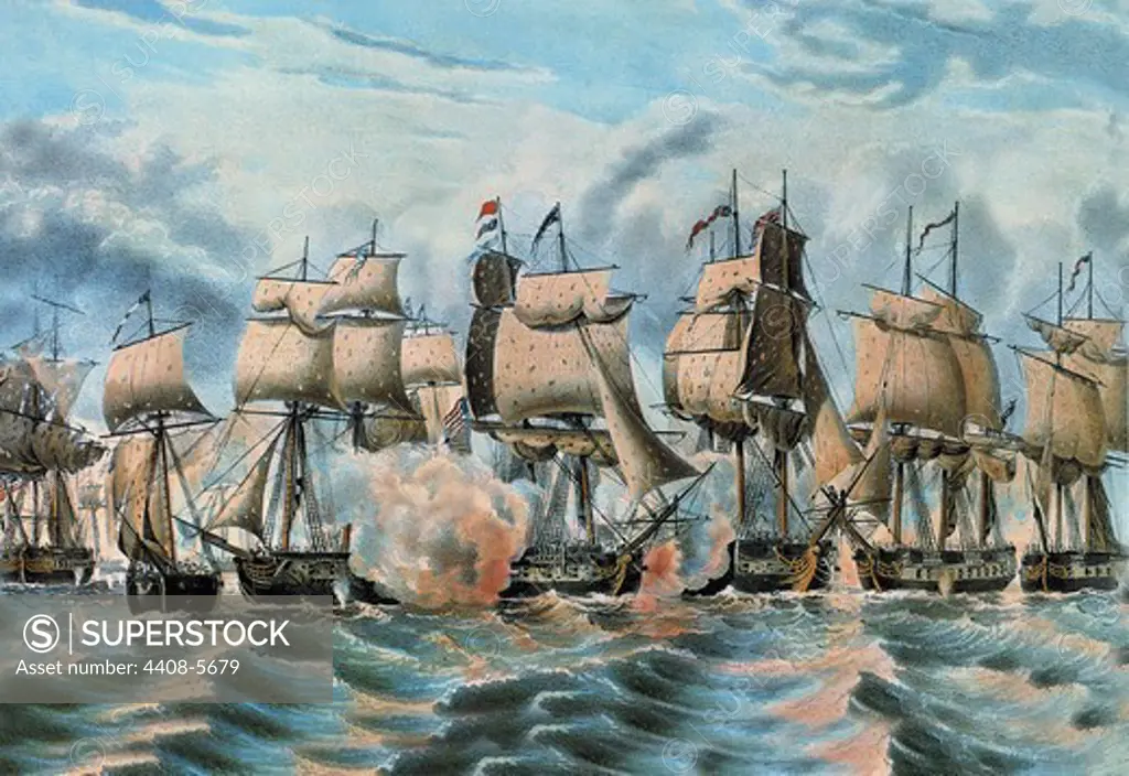 Battle Fleet, Currier & Ives Prints