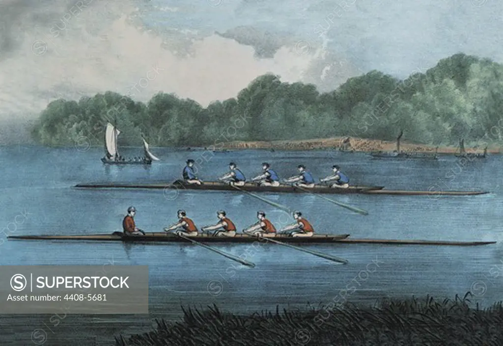 Boat Race, Currier & Ives Prints