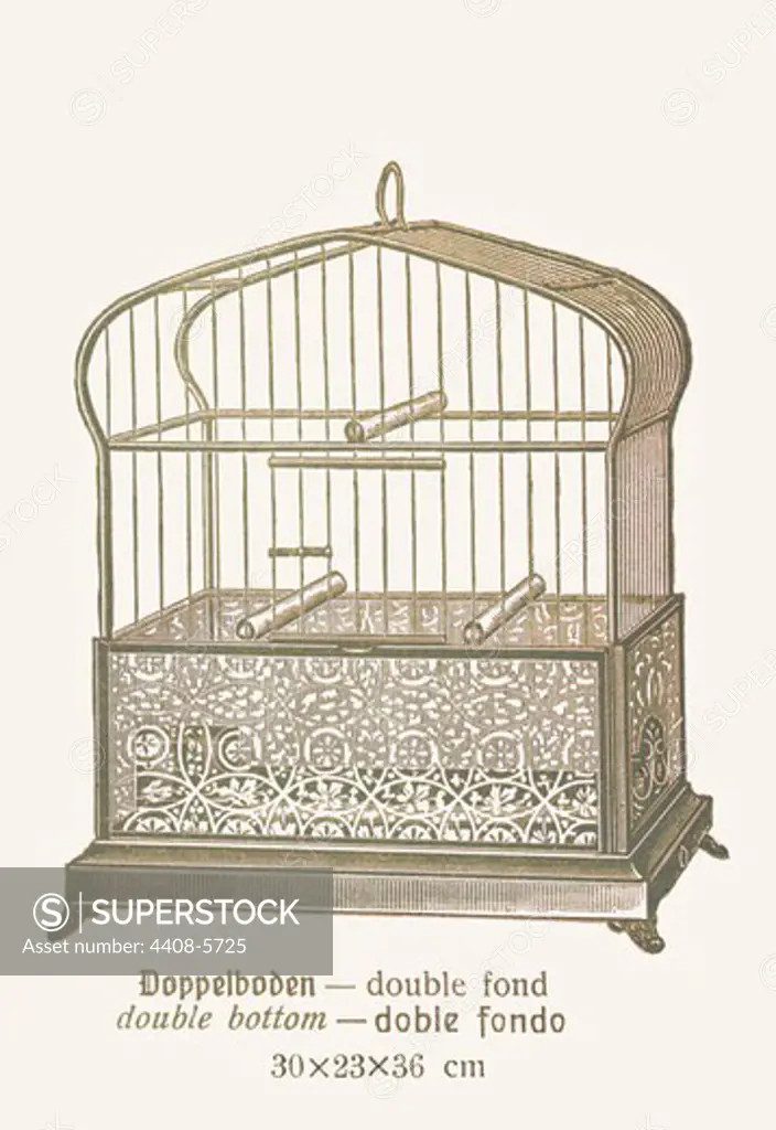 Ornate Green Bird Cage A, Bird Cages