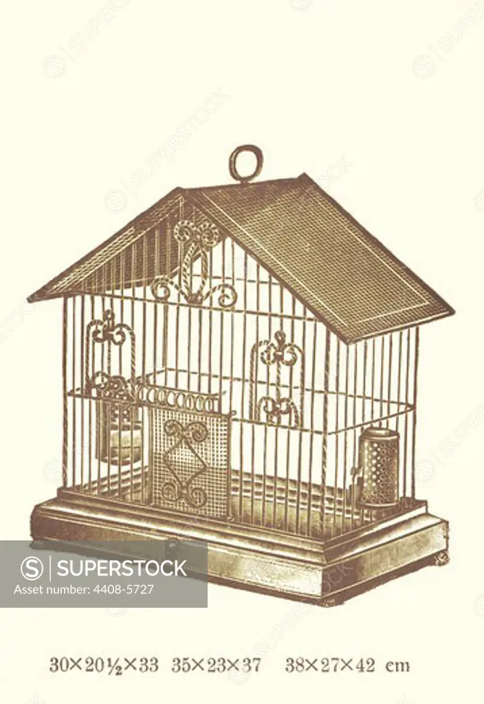 Ornate Brown Bird Cage A, Bird Cages
