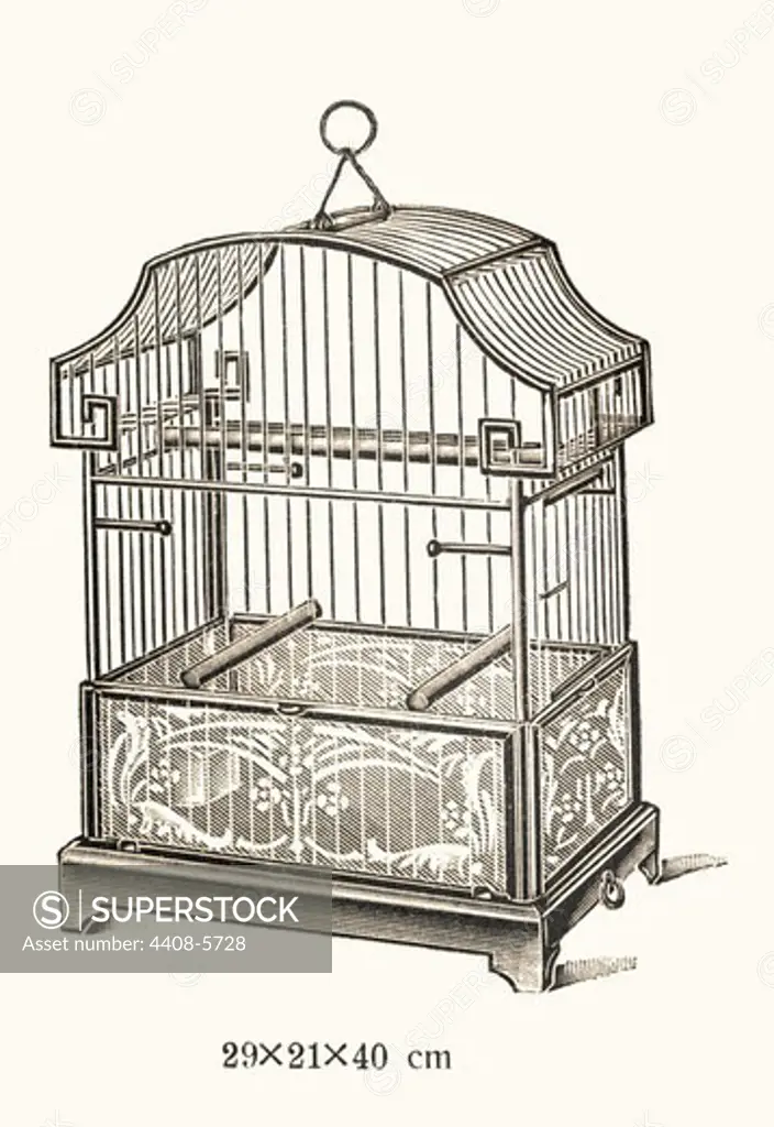 Ornate Black Bird Cage A, Bird Cages