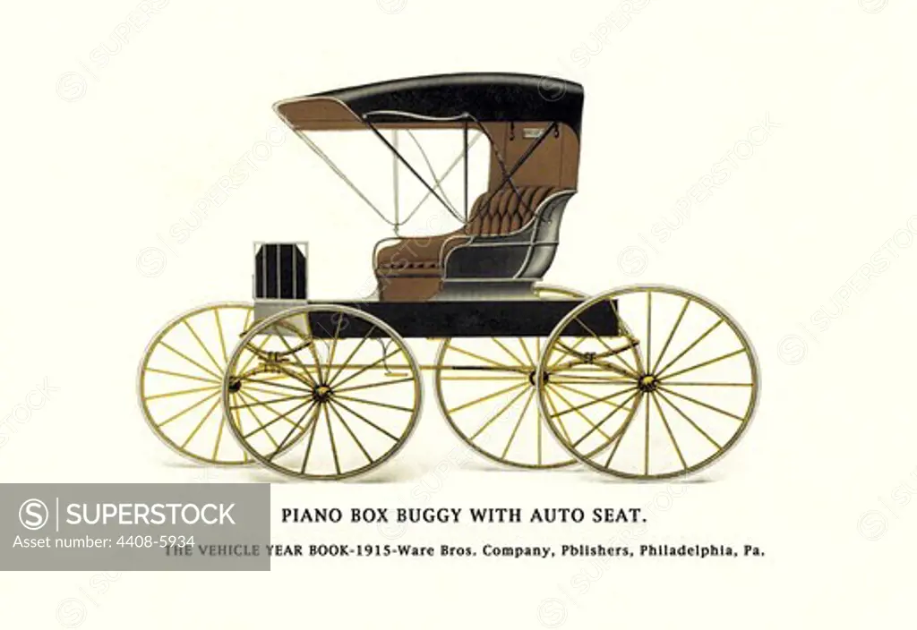 Piano Box Buggy with Auto Seat, Cars - 1915