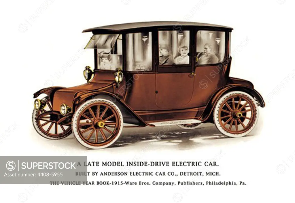 Late Model Inside-Drive Electric Car, Cars - 1915