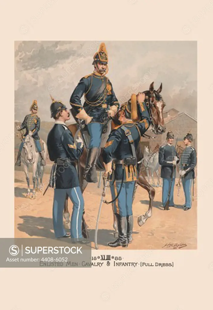 Enlisted Men, Cavalry & Infantry (Full Dress), U.S. Army