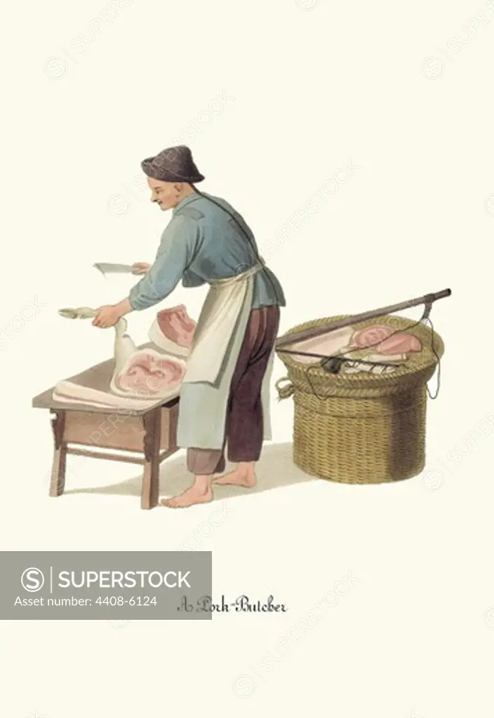 Pork Butcher, China - Costumes & Occupations