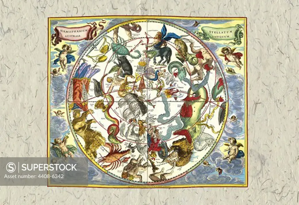 Stellatum Antiqum, Celestial & Astrological Charts