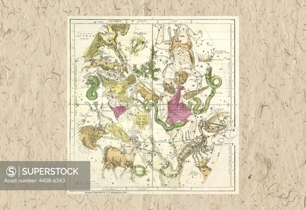 Constellations Including Scorpio, Celestial & Astrological Charts