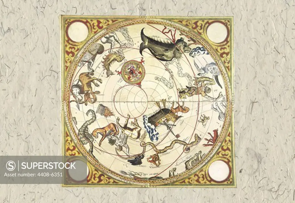South Celestial Planisphere, Celestial & Astrological Charts