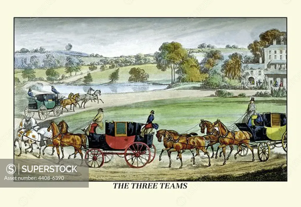 Three Horse Teams, Dogs
