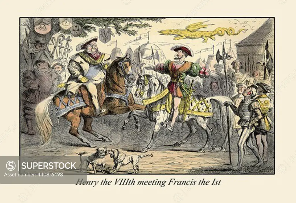 Henry the VIII Meeting Francis the First, Comic History of England