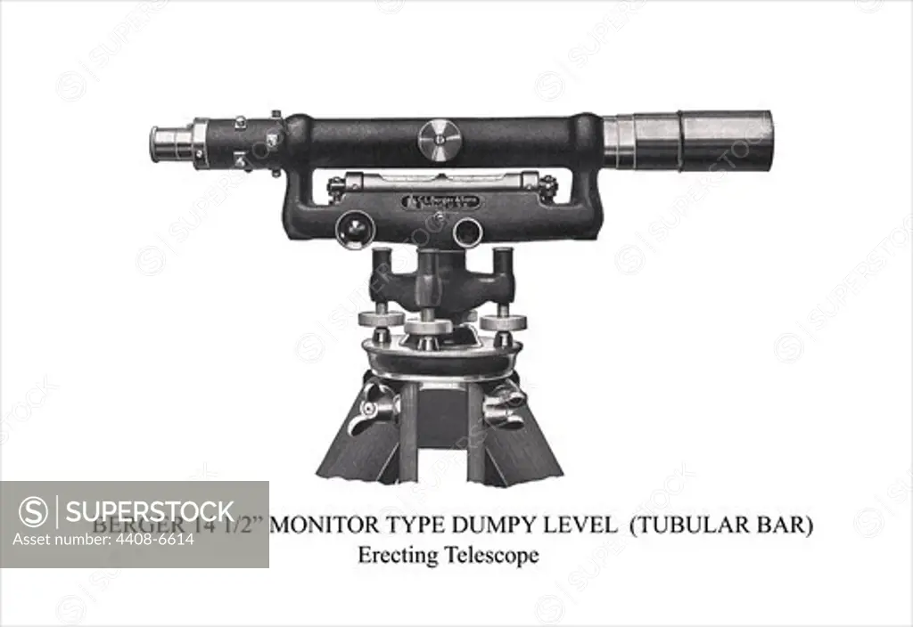 Berger 14 1/2"" Monitor Type Dumpy Level (Tubular Bar), Engineering - Surveryor's Instruments