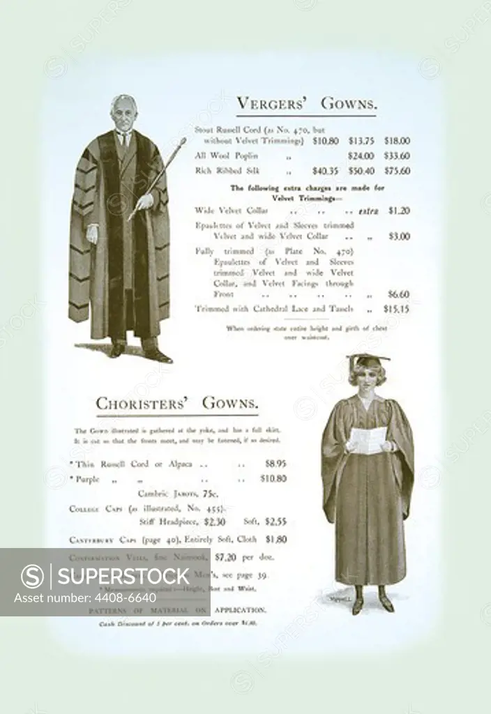 Vergers'  Gowns, Clerical Vestments