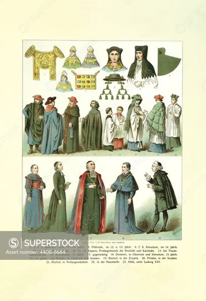 Clergy, Parisioners, Headwear, Clerical Vestments