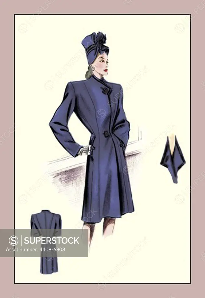 Smart Coat, Tailored Women's Dresses - 1946