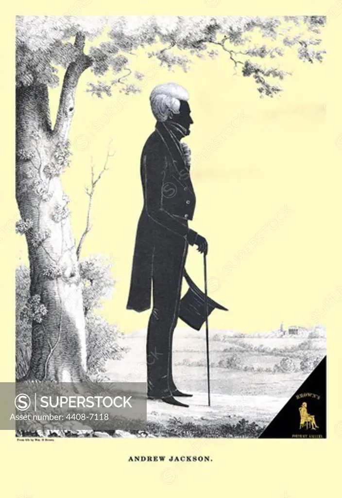 Andrew Jackson, Brown's Silhouette Portrait Gallery of Famous Americans