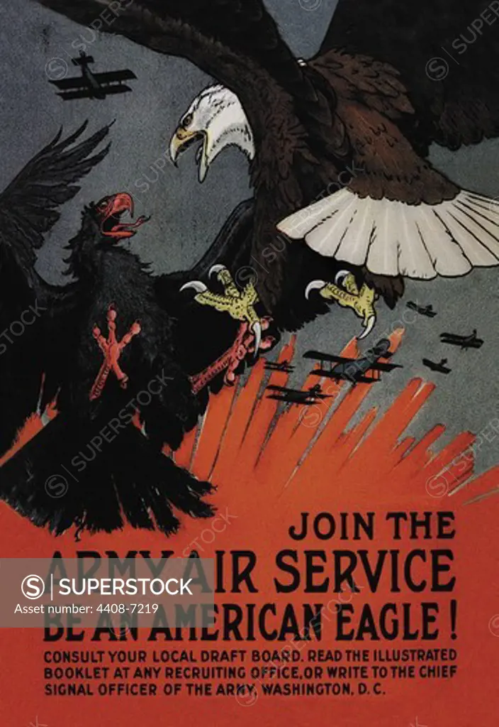 Join the Army Air Service: Be an American Eagle!, Recruiting Posters