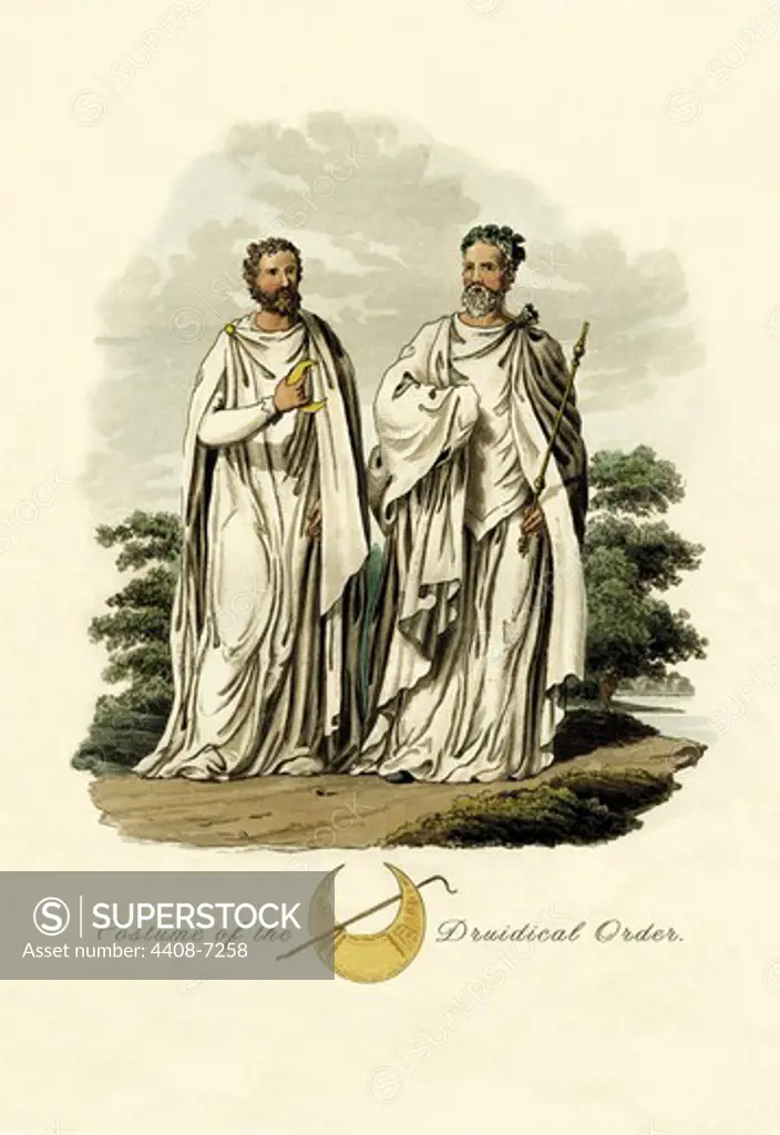 Costume of the Druidical Order, Irish & British Life - Ancient