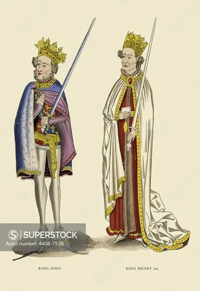 King John and King Henry 1st, Costume & Decorations of the Middle Ages