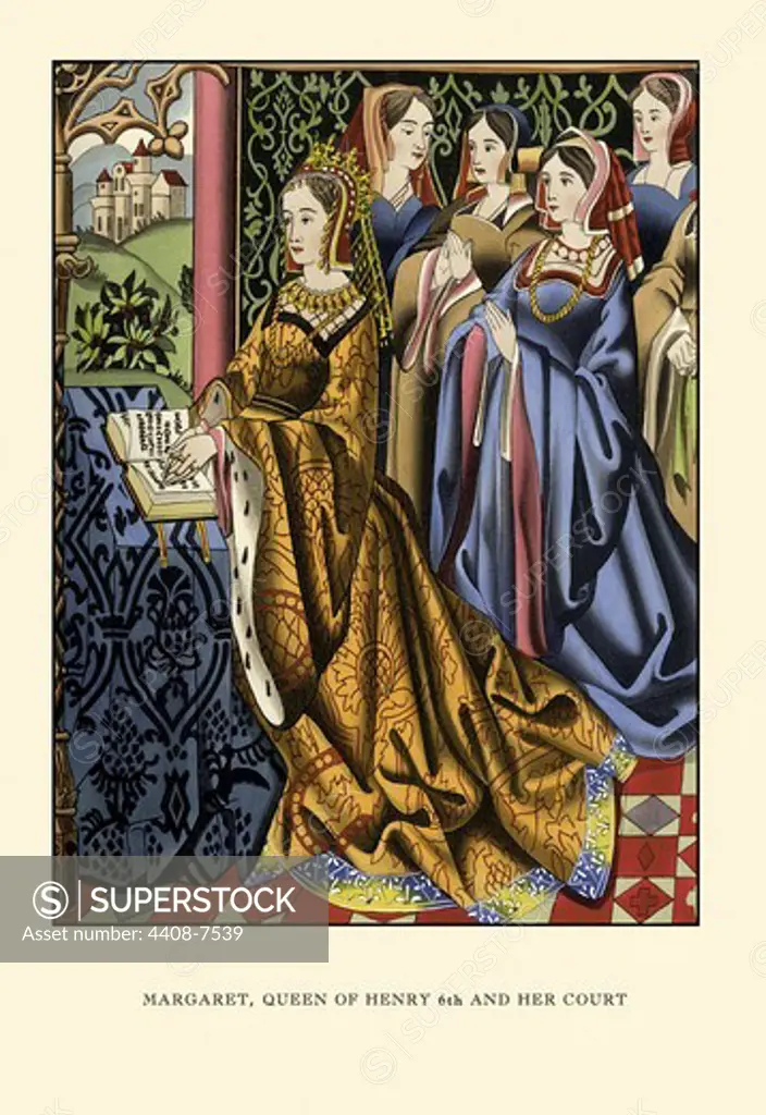 Margaret, Queen of Henry VI and her Court, Costume & Decorations of the Middle Ages