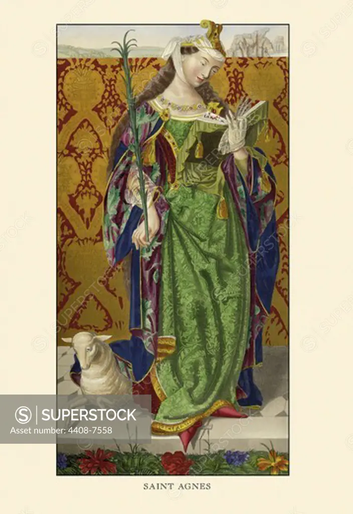 Saint Agnes, Costume & Decorations of the Middle Ages
