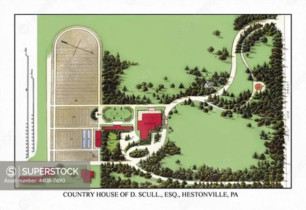 Country House of D. Scull, Esq., Hestonville, PA, Landscape Architecture