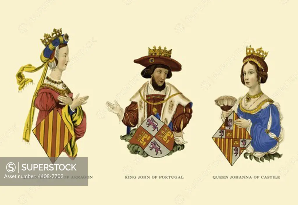 King John, and the Queens Leonora and Johanna, Costume & Decorations of the Middle Ages