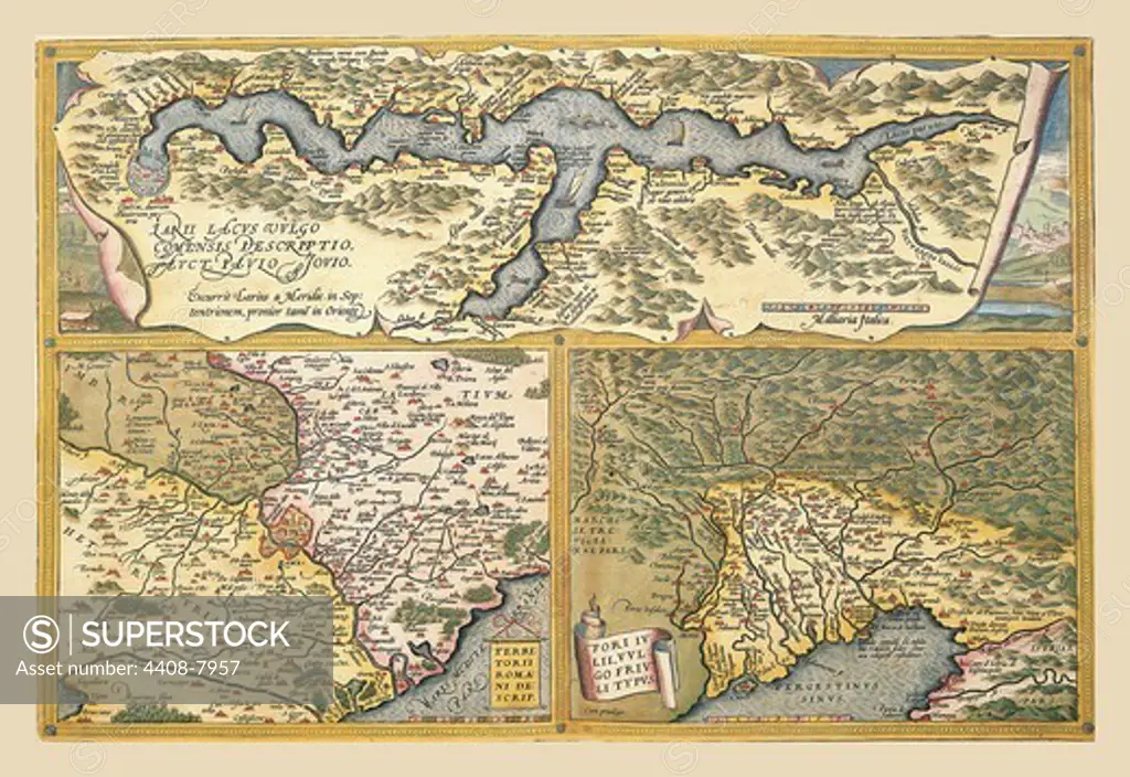 Maps of Rome, Theatro D'el Orbe La Tierra - Ortelius