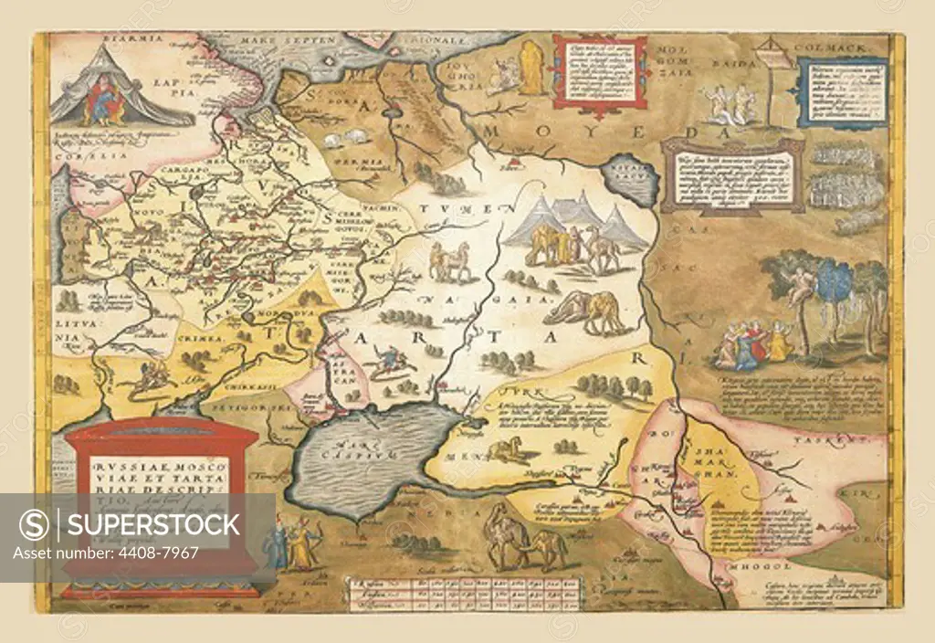 Map of Russia, Theatro D'el Orbe La Tierra - Ortelius