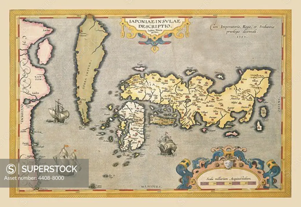 Map of Japan, Theatro D'el Orbe La Tierra - Ortelius