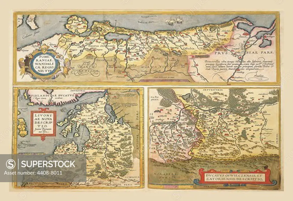 Maps of Eastern Europe and Russia, Theatro D'el Orbe La Tierra - Ortelius