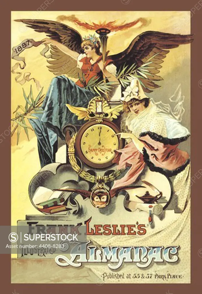 Frank Leslie's Illustrated Almanac: Happy New Year, 1887, American Journals - Frank Leslie's